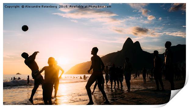 Keepy Uppy on Ipanema Beach, Rio de Janeiro Brazil Print by Alexandre Rotenberg