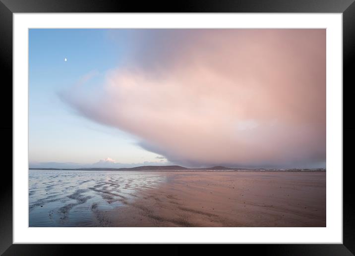 Exotic cloud storm blooms kiss the horizon Framed Mounted Print by Ramas King
