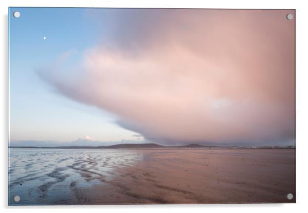 Exotic cloud storm blooms kiss the horizon Acrylic by Ramas King