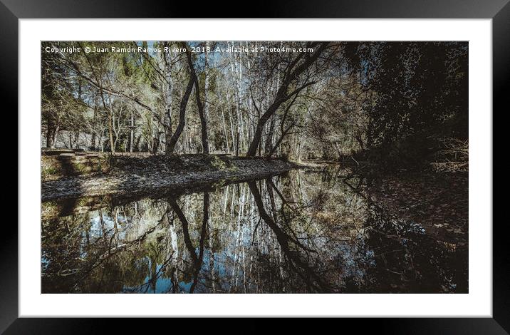 Reflections in the river Framed Mounted Print by Juan Ramón Ramos Rivero
