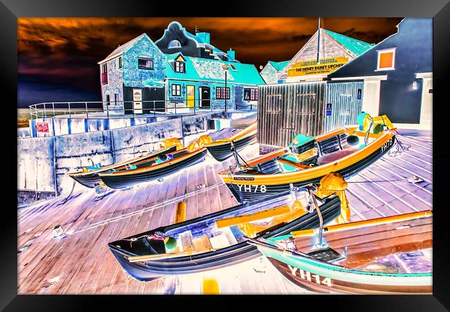 Fishing boats at Sheringham Framed Print by Gary Pearson