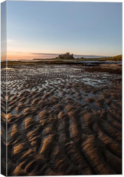 Across the sands to Bamburgh Castle Canvas Print by Aidan Mincher