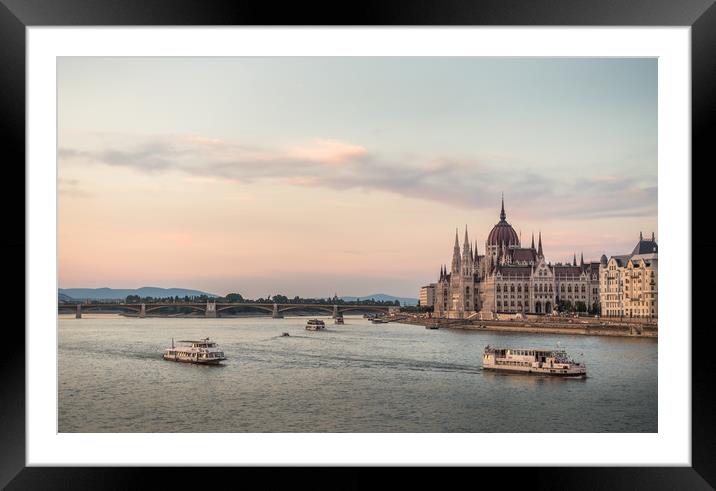 Budapest Parliament Building Framed Mounted Print by Aidan Mincher