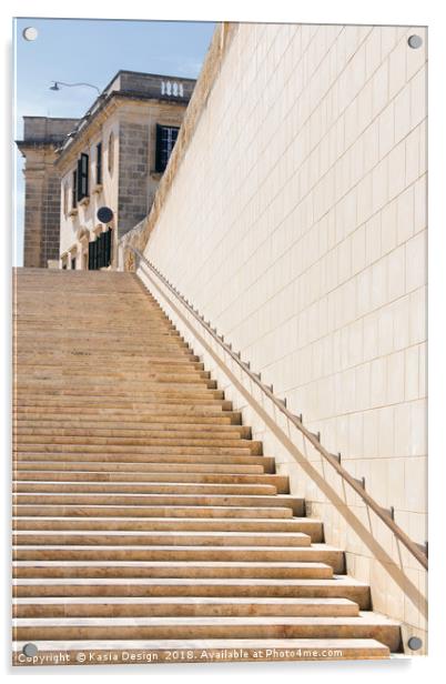 Valletta Stairway Acrylic by Kasia Design