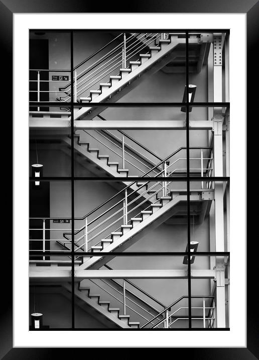 Staircase Framed Mounted Print by Aidan Mincher