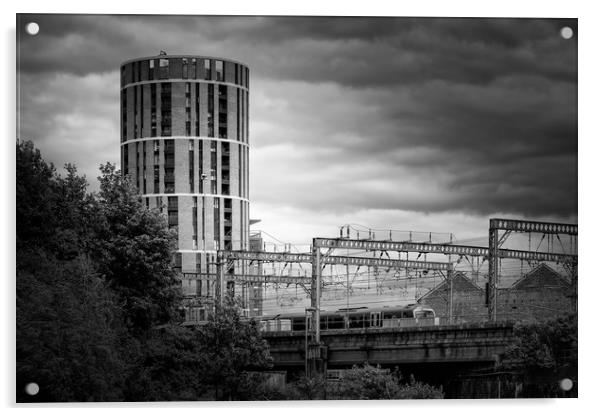 Candle Tower Leeds Acrylic by Aidan Mincher