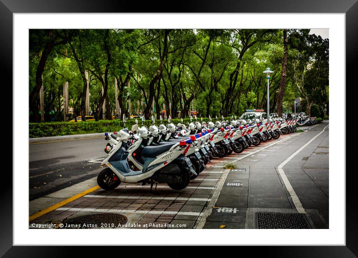 Every Scooter has its place  Framed Mounted Print by James Aston