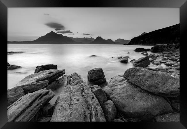 Elgol and the Cuillin mountains Framed Print by Michael Brookes