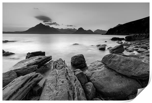 Elgol and the Cuillin mountains Print by Michael Brookes
