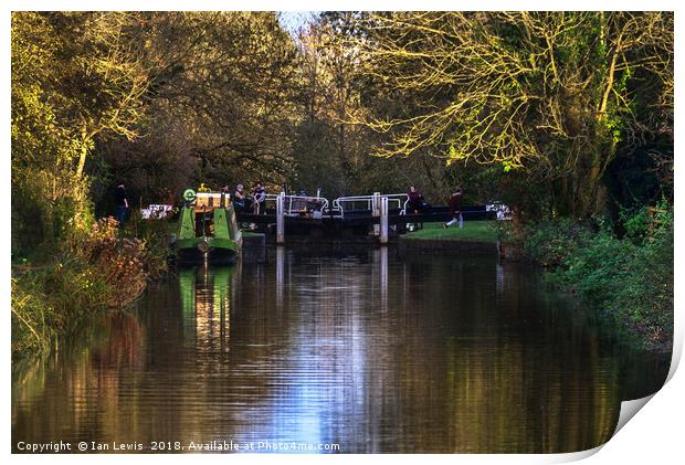 Activity At Heale's Lock Print by Ian Lewis