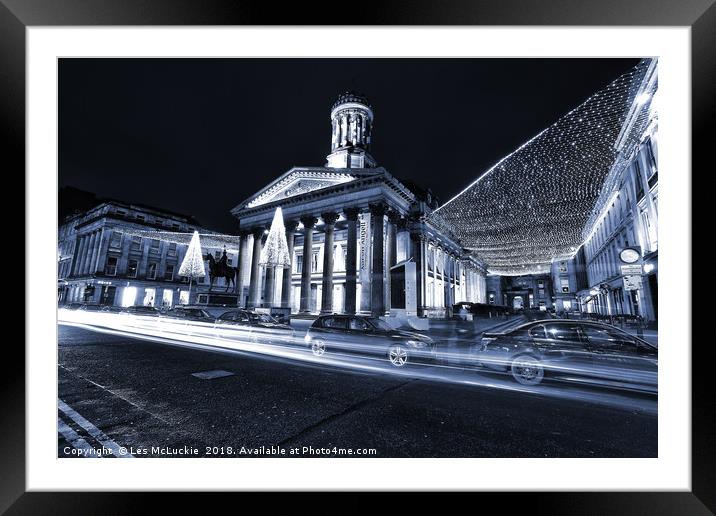 Majestic Royal Exchange Square Framed Mounted Print by Les McLuckie