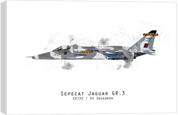 Jaguar Sketch - XX725 Canvas Print by J Biggadike
