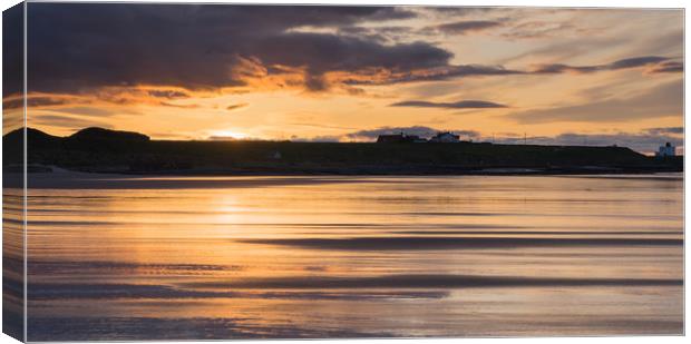 Stunning Sunset at Bamburgh Beach Canvas Print by Naylor's Photography
