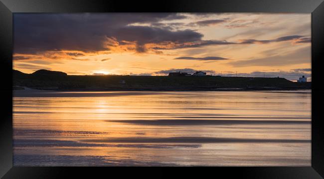 Stunning Sunset at Bamburgh Beach Framed Print by Naylor's Photography