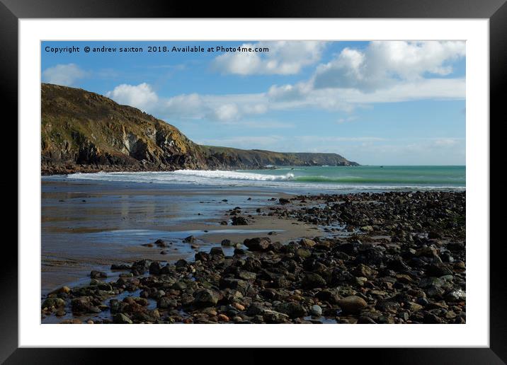 SOME COAST Framed Mounted Print by andrew saxton