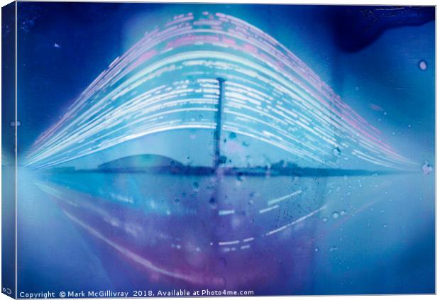 Glasgow Science Centre -  a Four Month Solargraph Canvas Print by Mark McGillivray