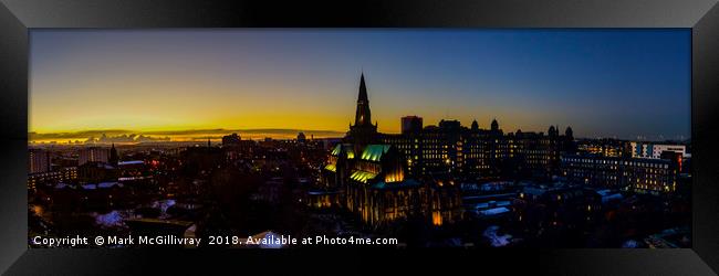 Sunset over Glasgow Cathedral Framed Print by Mark McGillivray