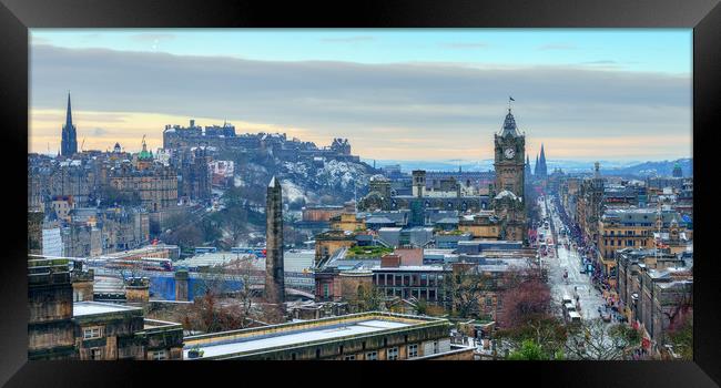 Panoramic View of Edinburgh from Calton Hill Framed Print by Miles Gray