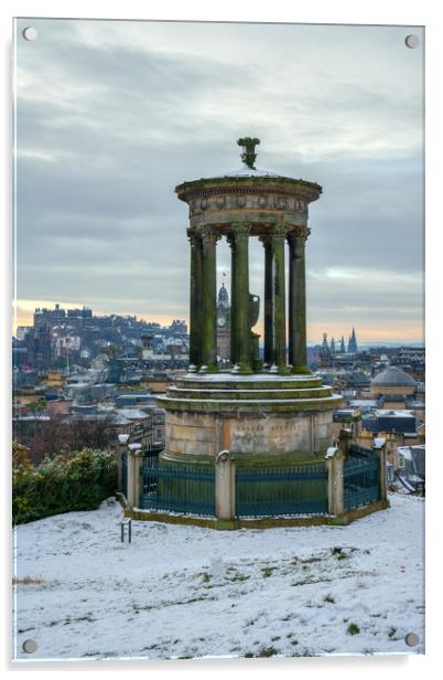 Edinburgh drom Calton Hill (Portrait) Acrylic by Miles Gray