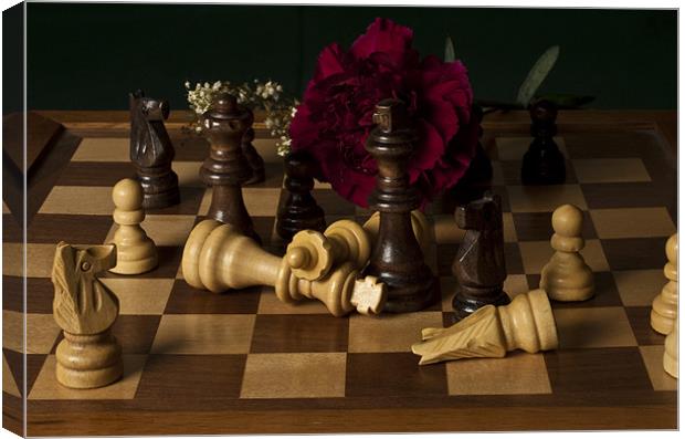 Chess Conflict II Canvas Print by James Lavott