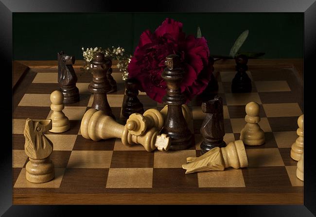 Chess Conflict II Framed Print by James Lavott