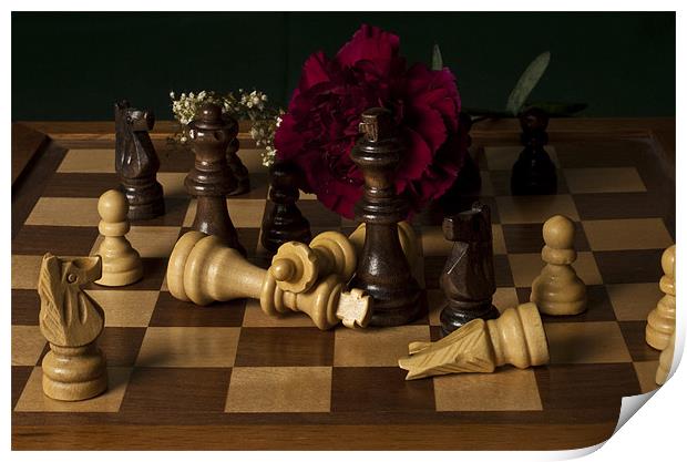Chess Conflict II Print by James Lavott