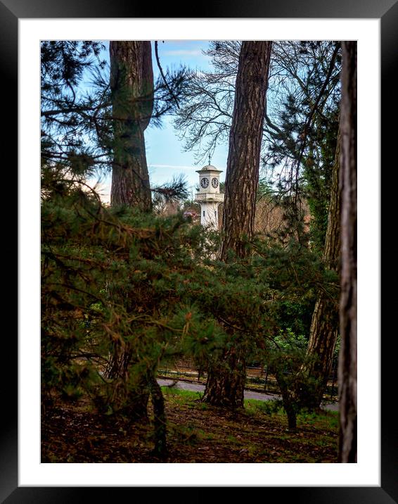 Roath Park Lighthouse, Cardiff, Wales, UK Framed Mounted Print by Mark Llewellyn