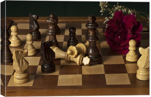 Chess Conflict I Canvas Print by James Lavott