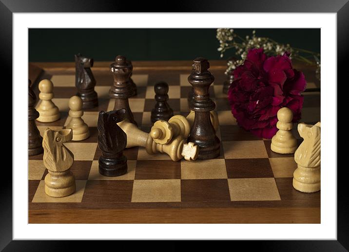 Chess Conflict I Framed Mounted Print by James Lavott