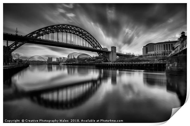 Newcastle Cityscape Print by Creative Photography Wales