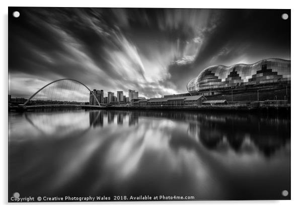 The Tyne at Newcastle upon Tyne Acrylic by Creative Photography Wales
