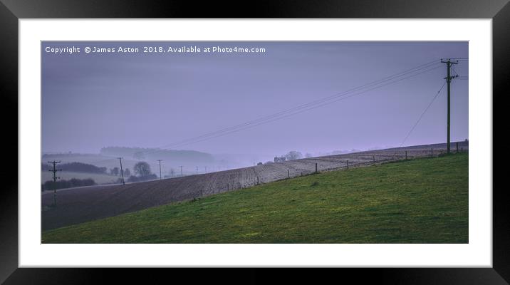 Fog over Swallow Vale Framed Mounted Print by James Aston