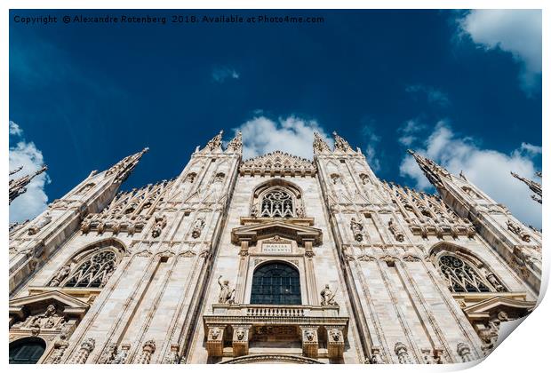 Duomo Cathedral, Milan, Italy Print by Alexandre Rotenberg