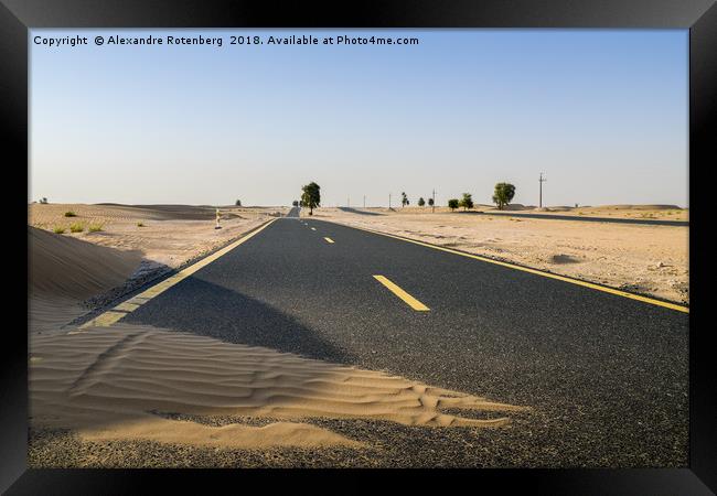 Al Qudra cycling track, UAE Framed Print by Alexandre Rotenberg