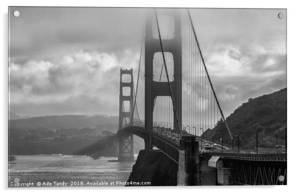 Golden Gate Bridge Acrylic by Ade Tandy