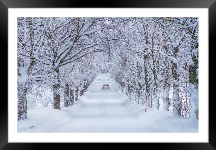 white road Framed Mounted Print by Hamperium Photography
