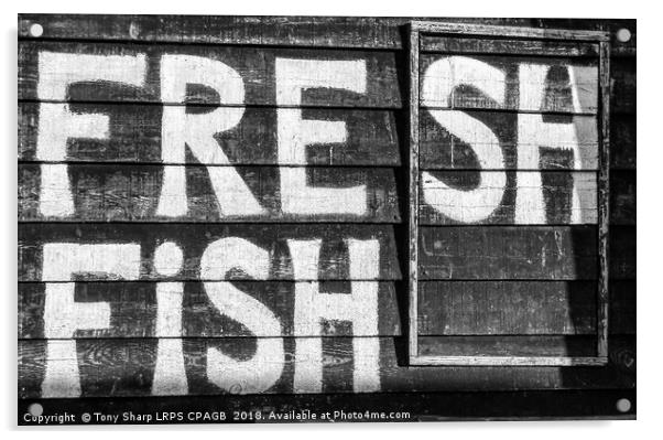 FRESH FISH SIGN Acrylic by Tony Sharp LRPS CPAGB