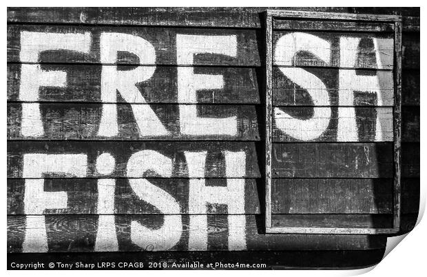 FRESH FISH SIGN Print by Tony Sharp LRPS CPAGB