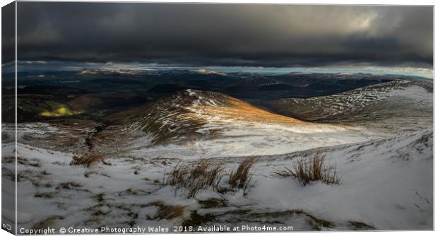 View from Carn Pica Canvas Print by Creative Photography Wales