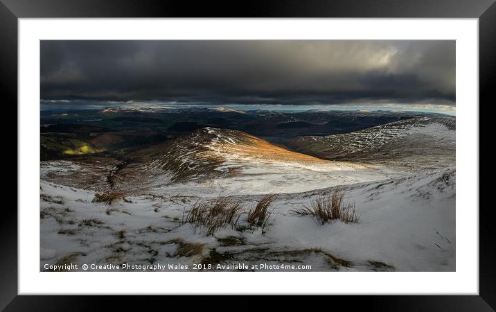 View from Carn Pica Framed Mounted Print by Creative Photography Wales