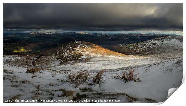 View from Carn Pica Print by Creative Photography Wales