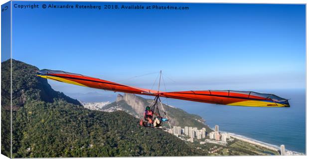 Hang gliding in Rio de Janeiro, Brazil Canvas Print by Alexandre Rotenberg