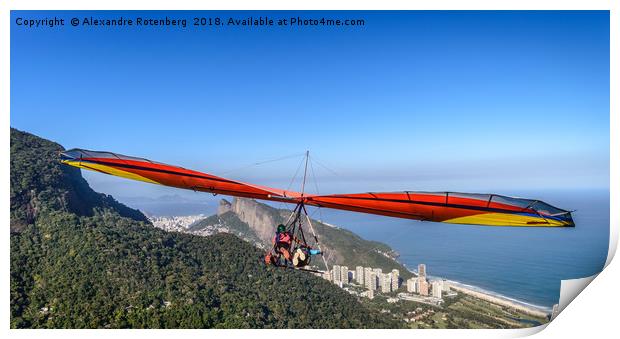 Hang gliding in Rio de Janeiro, Brazil Print by Alexandre Rotenberg