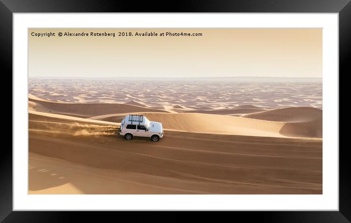 Off-roading in UAE Framed Mounted Print by Alexandre Rotenberg