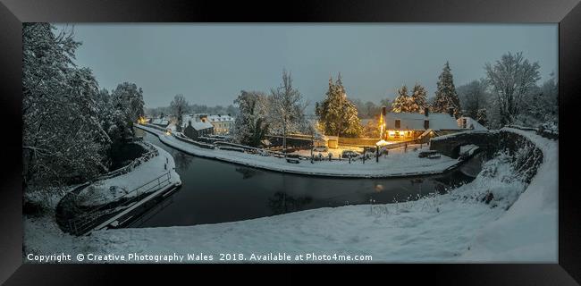 Talybont on Usk Winter View Framed Print by Creative Photography Wales