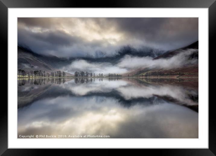 Buttermere Rising Fog Framed Mounted Print by Phil Buckle