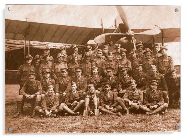 A flight, 3 Squadron, Australian Flying Corps 1918 Acrylic by Chris Langley