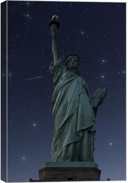 Liberty Starry Starry Night Canvas Print by Steve Purnell