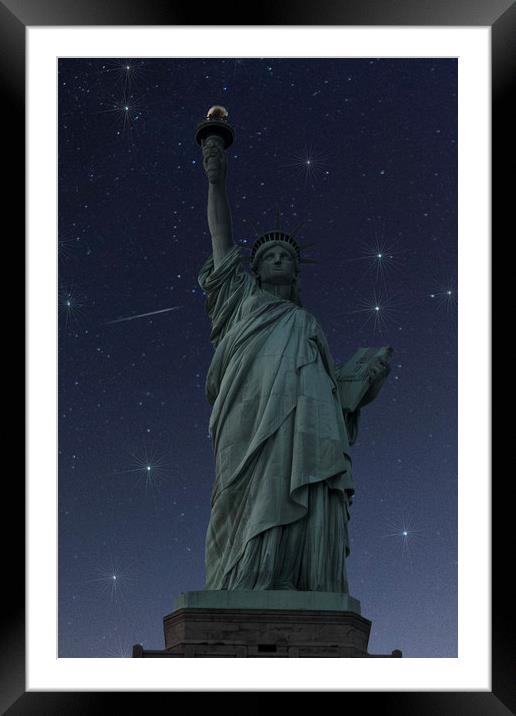 Liberty Starry Starry Night Framed Mounted Print by Steve Purnell