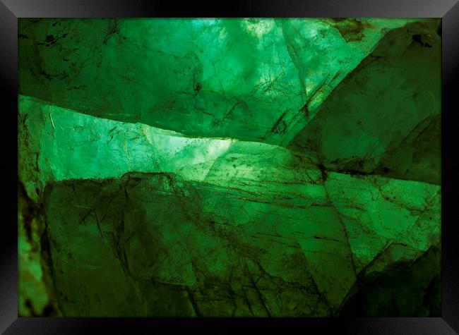 Crystalline Green Framed Print by Kelly Bailey